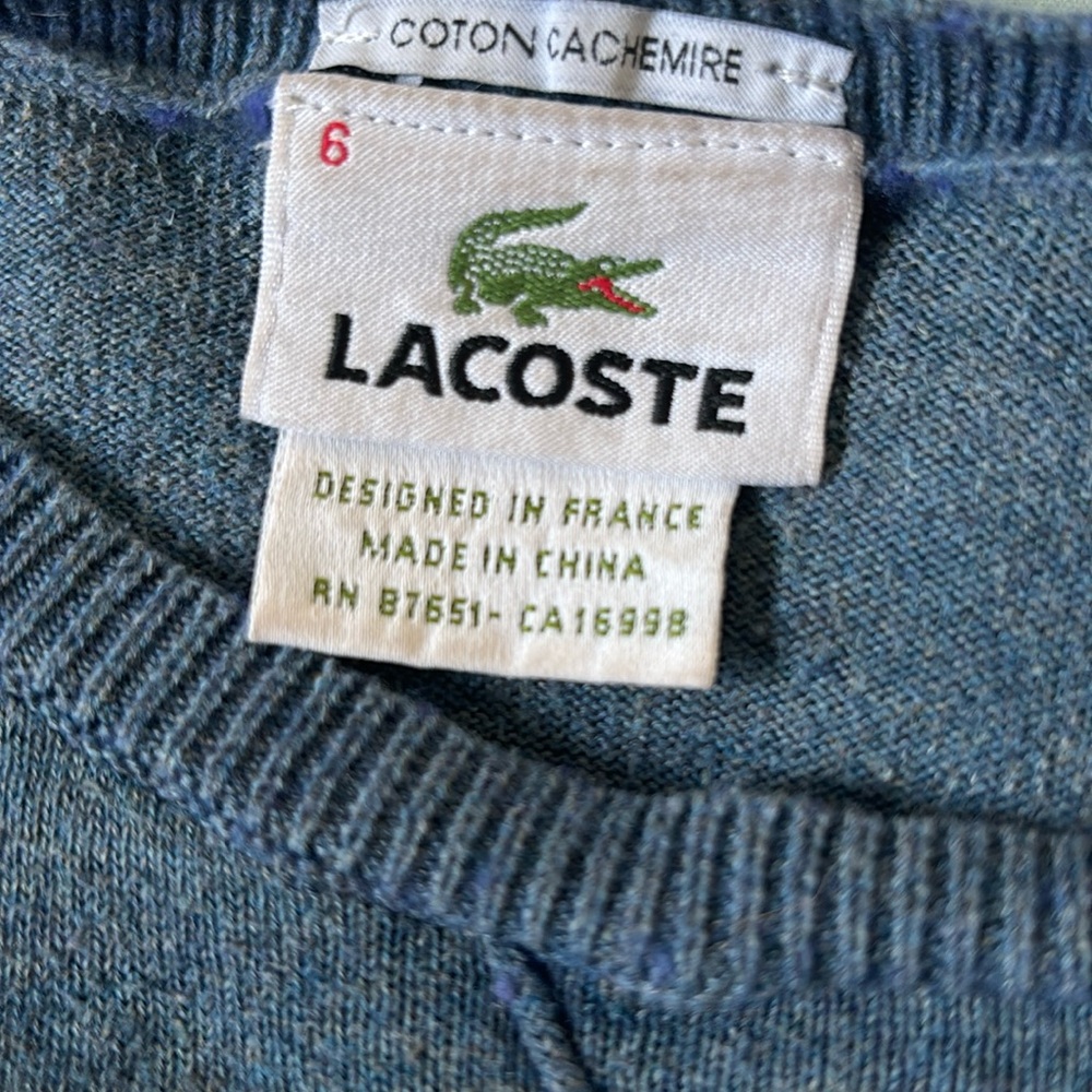 Lacoste Men's Blue Sweater - Picture 3 of 4